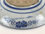Antique Japanese Porcelain Plate Blue Sometsuke Japanese Flag Sakura PY190