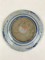 Antique Japanese Porcelain Plate Blue Sometsuke Japanese Flag Sakura PY190