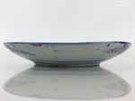 Antique Japanese Porcelain Plate Blue Sometsuke Japanese Flag Sakura PY190
