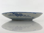 Antique Japanese Porcelain Plate Blue Sometsuke Japanese Flag Sakura PY190