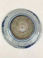 Antique Japanese Porcelain Plate Blue Sometsuke Japanese Flag Sakura PY191