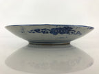 Antique Japanese Porcelain Plate Blue Sometsuke Japanese Flag Sakura PY191