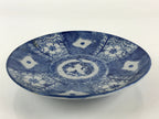 Antique Japanese Porcelain Plate Blue Sometsuke Japanese Flag Sakura PY192