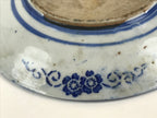 Antique Japanese Porcelain Plate Blue Sometsuke Japanese Flag Sakura PY193