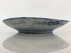 Antique Japanese Porcelain Plate Blue Sometsuke Japanese Flag Sakura PY193