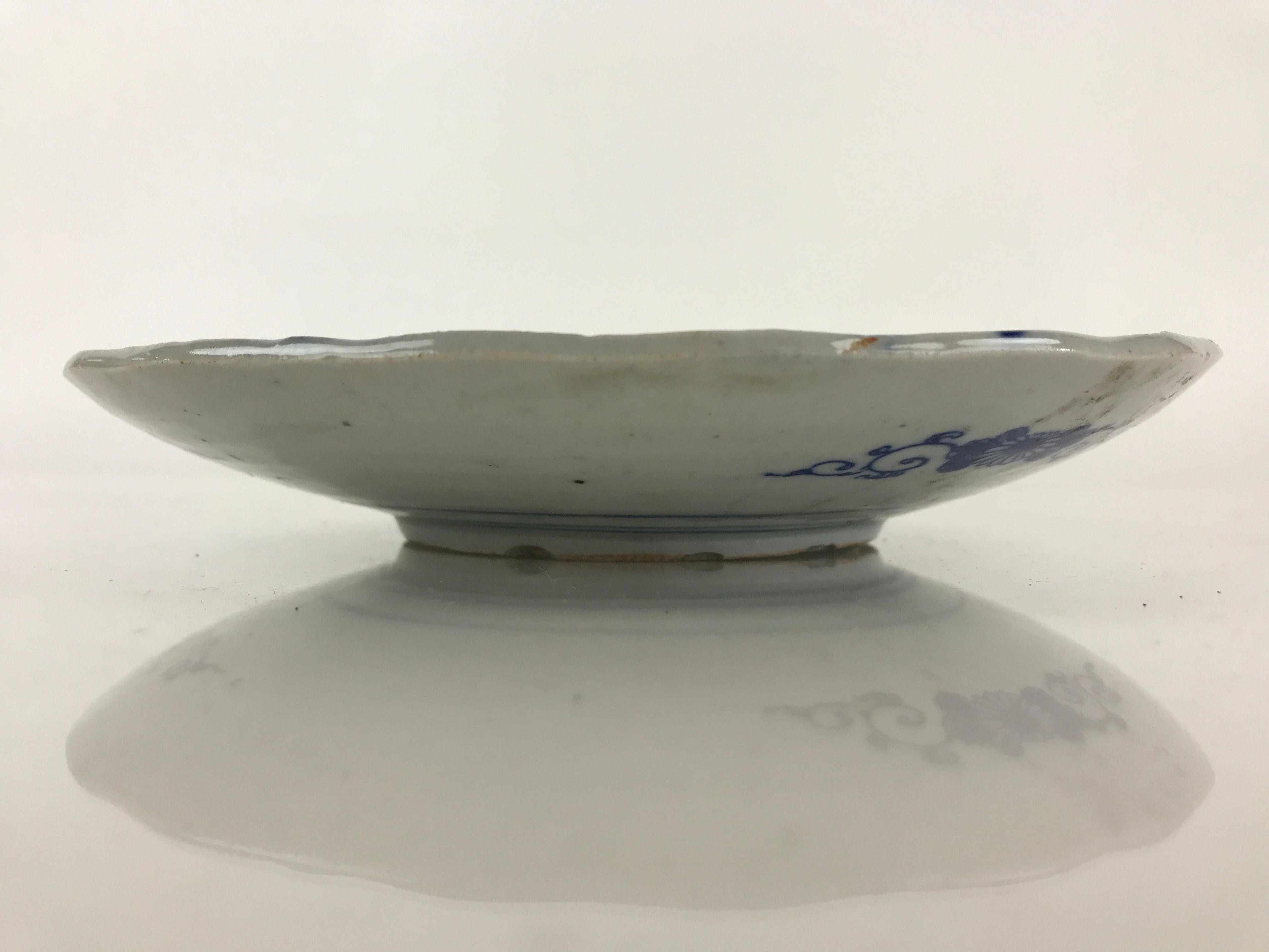 Antique Japanese Porcelain Plate Blue Sometsuke Tree Bamboo Plum Blossom PY178