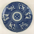 Antique Japanese Porcelain Plate Blue Sometsuke Tree Bamboo Plum Blossom PY178
