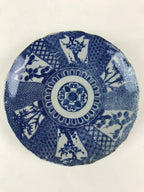 Antique Japanese Porcelain Plate Blue Sometsuke Tree Bamboo Plum Blossom PY179