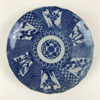 Antique Japanese Porcelain Plate Blue Sometsuke Tree Bamboo Plum Blossom PY179