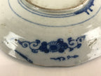 Antique Japanese Porcelain Plate Blue Sometsuke Tree Bamboo Plum Blossom PY180