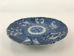 Antique Japanese Porcelain Plate Blue Sometsuke Tree Bamboo Plum Blossom PY180