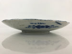 Antique Japanese Porcelain Plate Blue Sometsuke Tree Bamboo Plum Blossom PY180