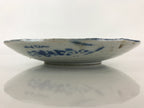 Antique Japanese Porcelain Plate Blue Sometsuke Tree Bamboo Plum Blossom PY180