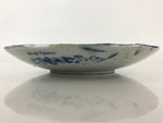 Antique Japanese Porcelain Plate Blue Sometsuke Tree Bamboo Plum Blossom PY180