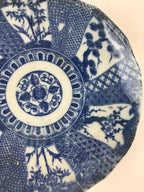 Antique Japanese Porcelain Plate Blue Sometsuke Tree Bamboo Plum Blossom PY180