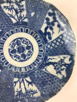 Antique Japanese Porcelain Plate Blue Sometsuke Tree Bamboo Plum Blossom PY180