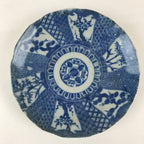 Antique Japanese Porcelain Plate Blue Sometsuke Tree Bamboo Plum Blossom PY180