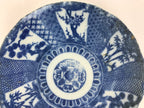 Antique Japanese Porcelain Plate Blue Sometsuke Tree Bamboo Plum Blossom PY181