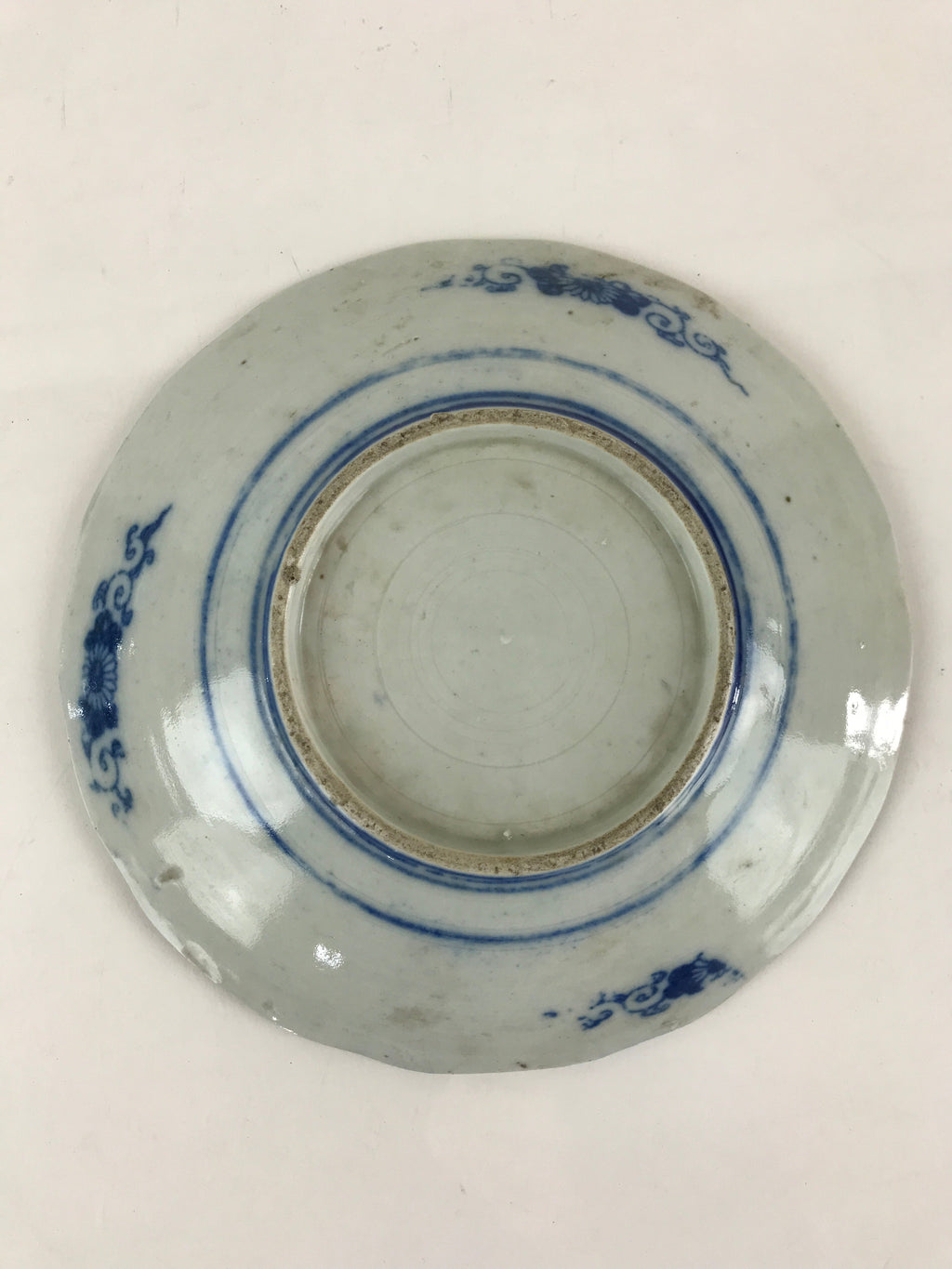 Antique Japanese Porcelain Plate Blue Sometsuke Tree Bamboo Plum Blossom PY181