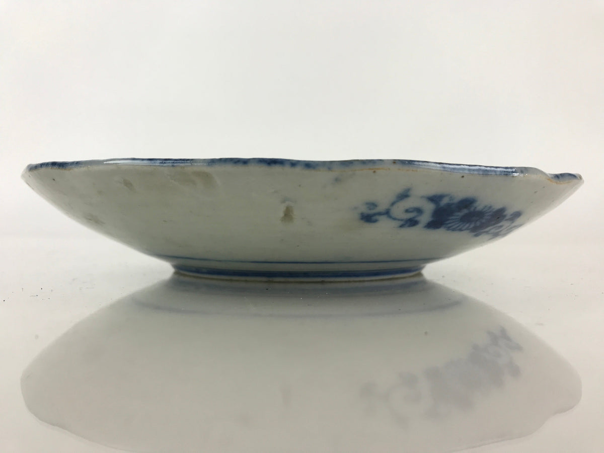 Antique Japanese Porcelain Plate Blue Sometsuke Tree Bamboo Plum Blossom PY181