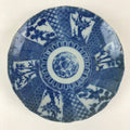 Antique Japanese Porcelain Plate Blue Sometsuke Tree Bamboo Plum Blossom PY181