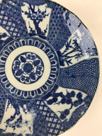 Antique Japanese Porcelain Plate Blue Sometsuke Tree Bamboo Plum Blossom PY182