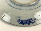 Antique Japanese Porcelain Plate Blue Sometsuke Tree Bamboo Plum Blossom PY182