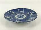 Antique Japanese Porcelain Plate Blue Sometsuke Tree Bamboo Plum Blossom PY182