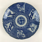 Antique Japanese Porcelain Plate Blue Sometsuke Tree Bamboo Plum Blossom PY182