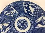 Antique Japanese Porcelain Plate Blue Sometsuke Tree Bamboo Plum Blossom PY183