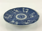 Antique Japanese Porcelain Plate Blue Sometsuke Tree Bamboo Plum Blossom PY184