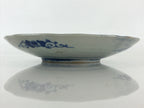 Antique Japanese Porcelain Plate Blue Sometsuke Tree Bamboo Plum Blossom PY184