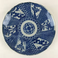 Antique Japanese Porcelain Plate Blue Sometsuke Tree Bamboo Plum Blossom PY184