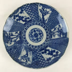 Antique Japanese Porcelain Plate Blue Sometsuke Tree Bamboo Plum Blossom PY184