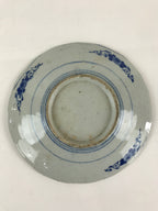 Antique Japanese Porcelain Plate Blue Sometsuke Tree Bamboo Plum Blossom PY185