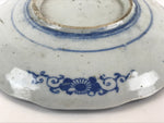 Antique Japanese Porcelain Plate Blue Sometsuke Tree Bamboo Plum Blossom PY186
