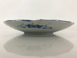 Antique Japanese Porcelain Plate Blue Sometsuke Tree Bamboo Plum Blossom PY186