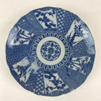 Antique Japanese Porcelain Plate Blue Sometsuke Tree Bamboo Plum Blossom PY186
