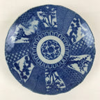 Antique Japanese Porcelain Plate Blue Sometsuke Tree Bamboo Plum Blossom PY187