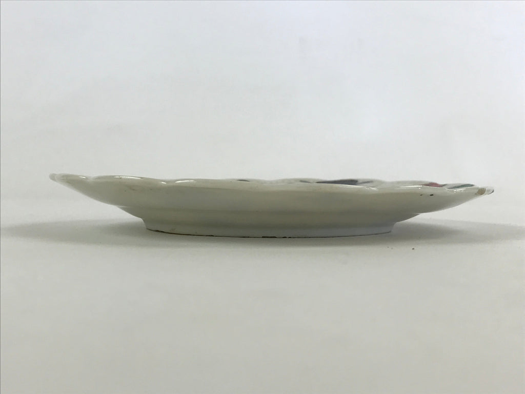 Antique Japanese Porcelain Plate White Floral Butterfly Kozara Yakimono PY464