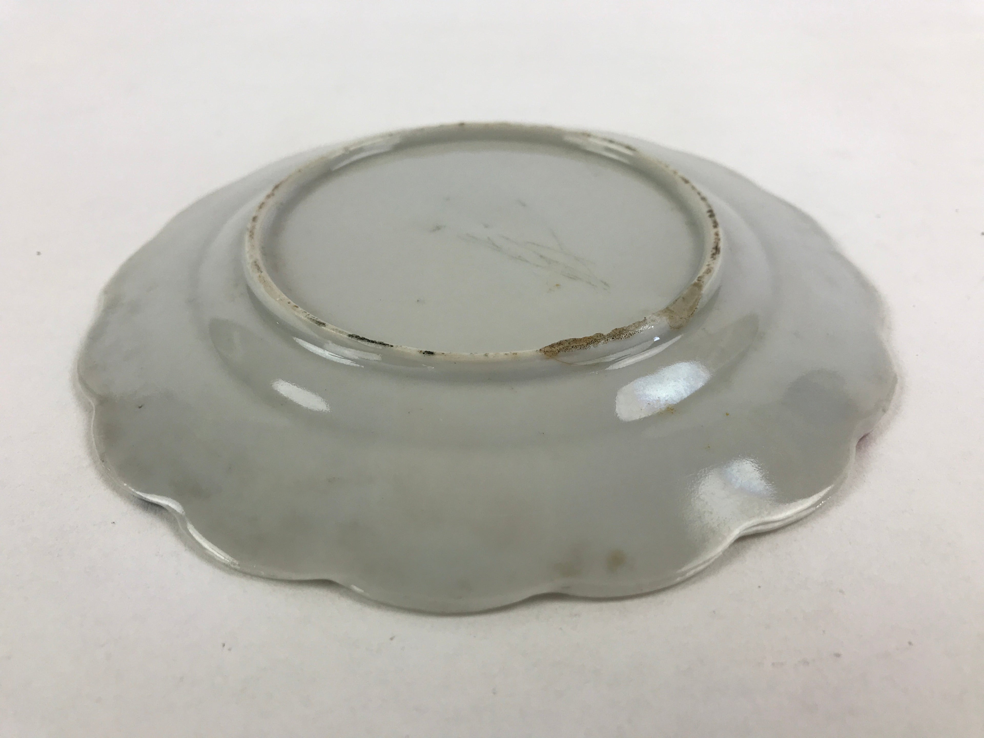 Antique Japanese Porcelain Plate White Floral Butterfly Kozara Yakimono PY466