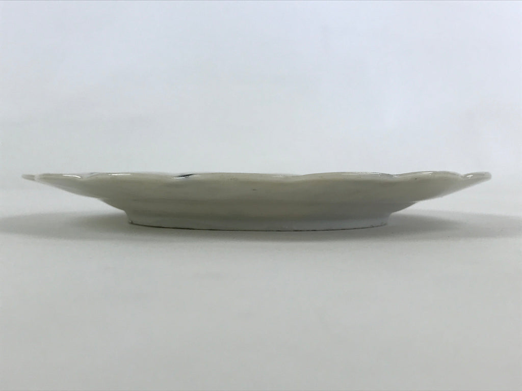 Antique Japanese Porcelain Plate White Floral Butterfly Kozara Yakimono PY466
