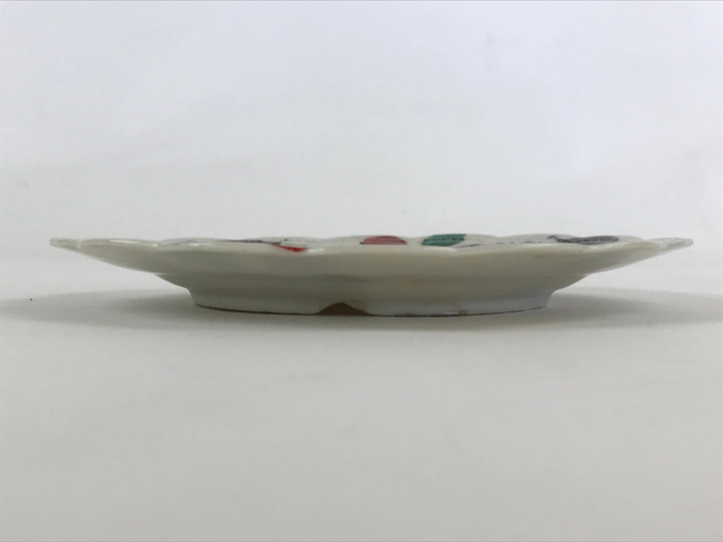 Antique Japanese Porcelain Plate White Floral Butterfly Kozara Yakimono PY466