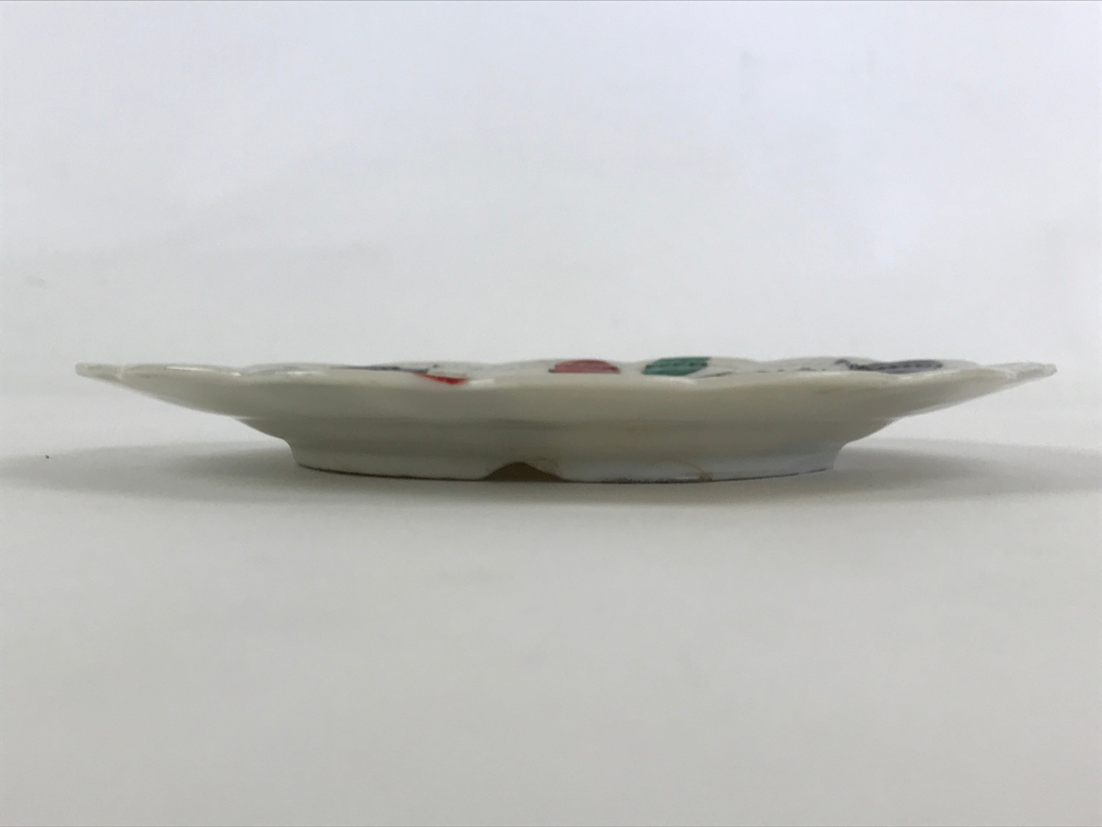 Antique Japanese Porcelain Plate White Floral Butterfly Kozara Yakimono PY466