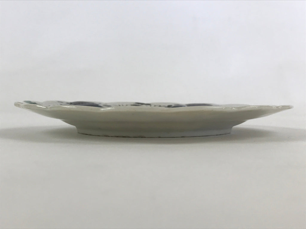 Antique Japanese Porcelain Plate White Floral Butterfly Kozara Yakimono PY466