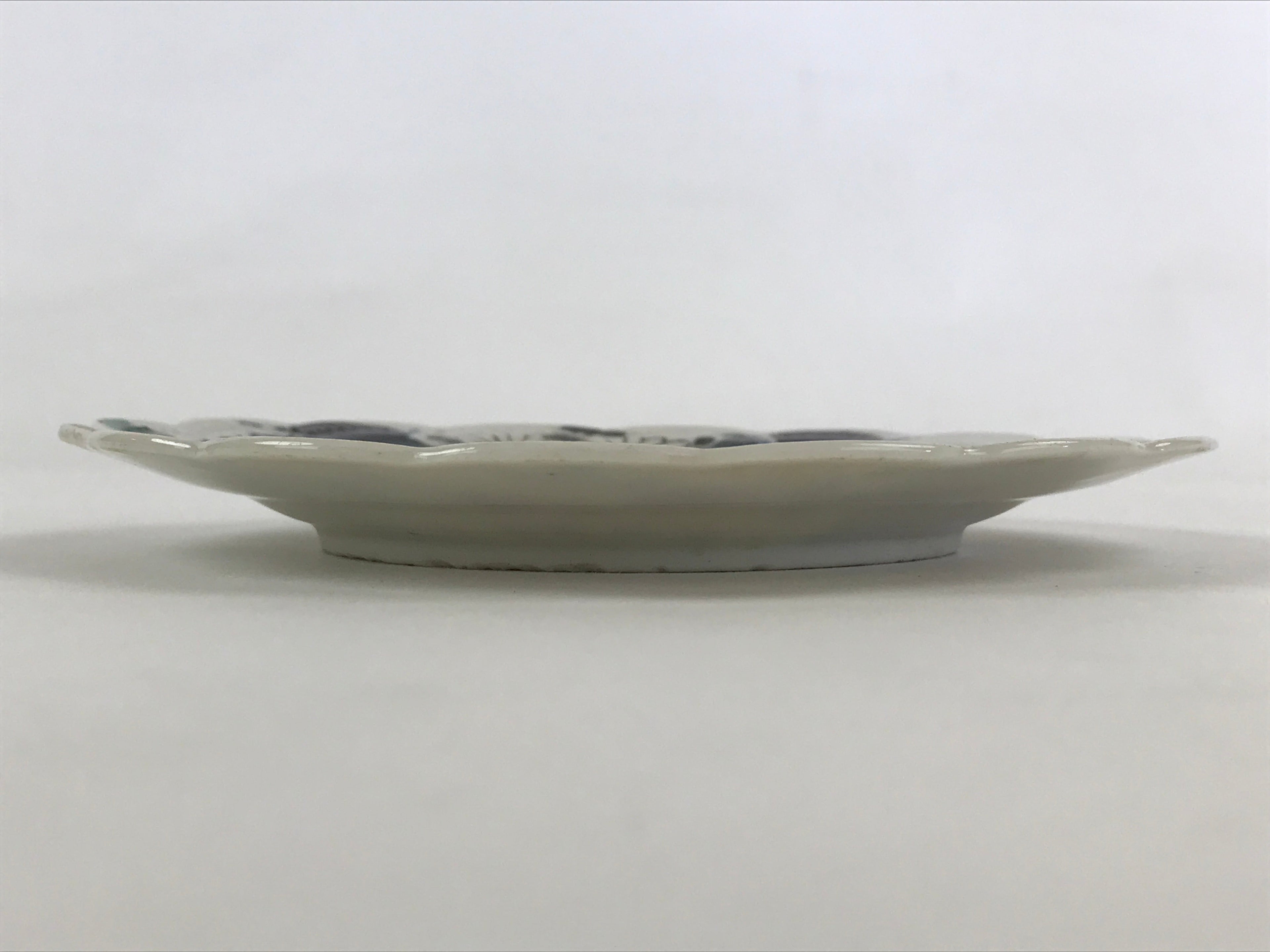 Antique Japanese Porcelain Plate White Floral Butterfly Kozara Yakimono PY466