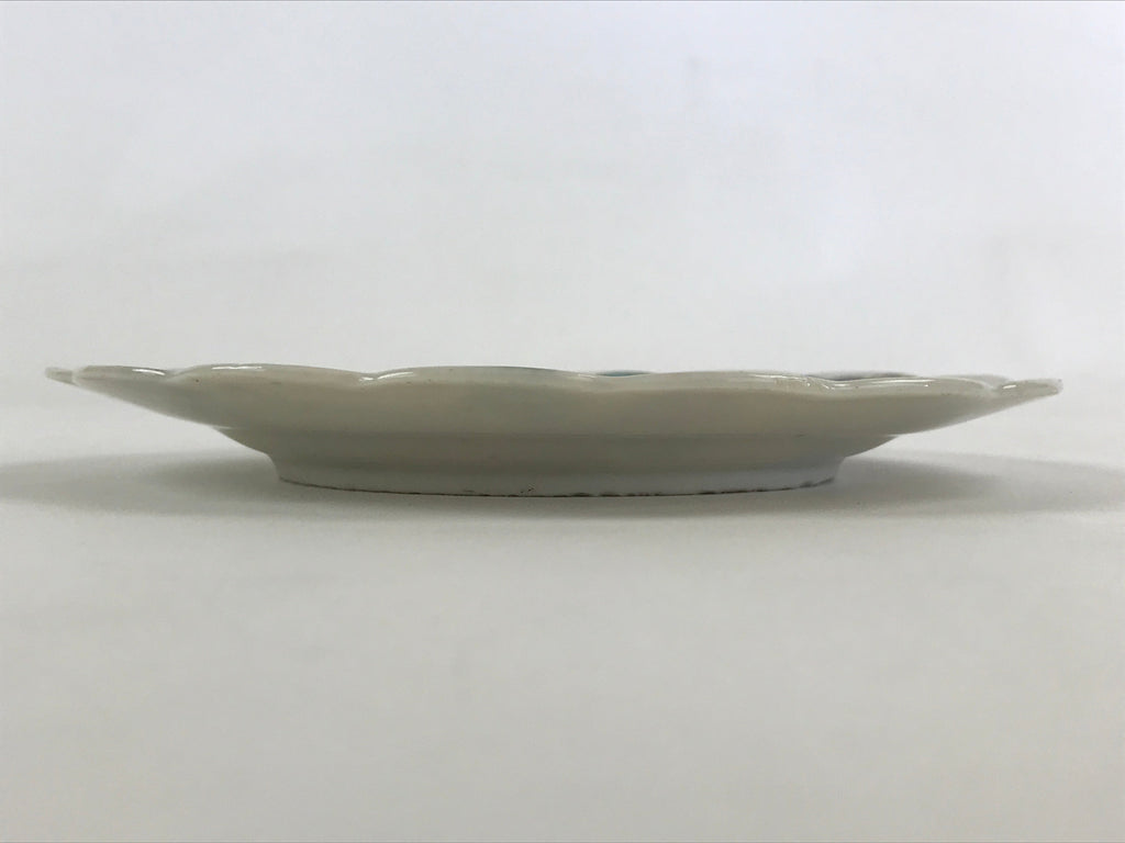 Antique Japanese Porcelain Plate White Floral Butterfly Kozara Yakimono PY466