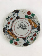 Antique Japanese Porcelain Plate White Floral Butterfly Kozara Yakimono PY467