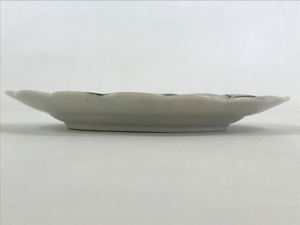 Antique Japanese Porcelain Plate White Floral Butterfly Kozara Yakimono PY467