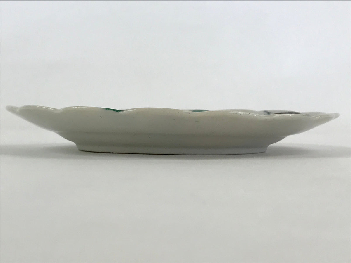 Antique Japanese Porcelain Plate White Floral Butterfly Kozara Yakimono PY467